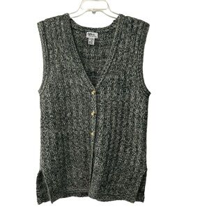 Silk Mohair Blend V Neck Sweater Best Cardigan Longline Button Front M Prepy